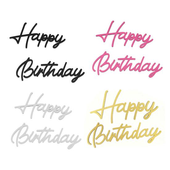 Happy Birthday Wooden Sign Reusable Happy Birthday Letters Sign for Balloon Arch Backdrop Wall Decoration Photo Prop