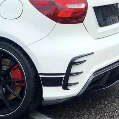 1 Pair Car Black Carbon PatternRear Bumper Splitter Spoilers AMG R-AUTO for W176 A200 A250 A260 A45 TRD