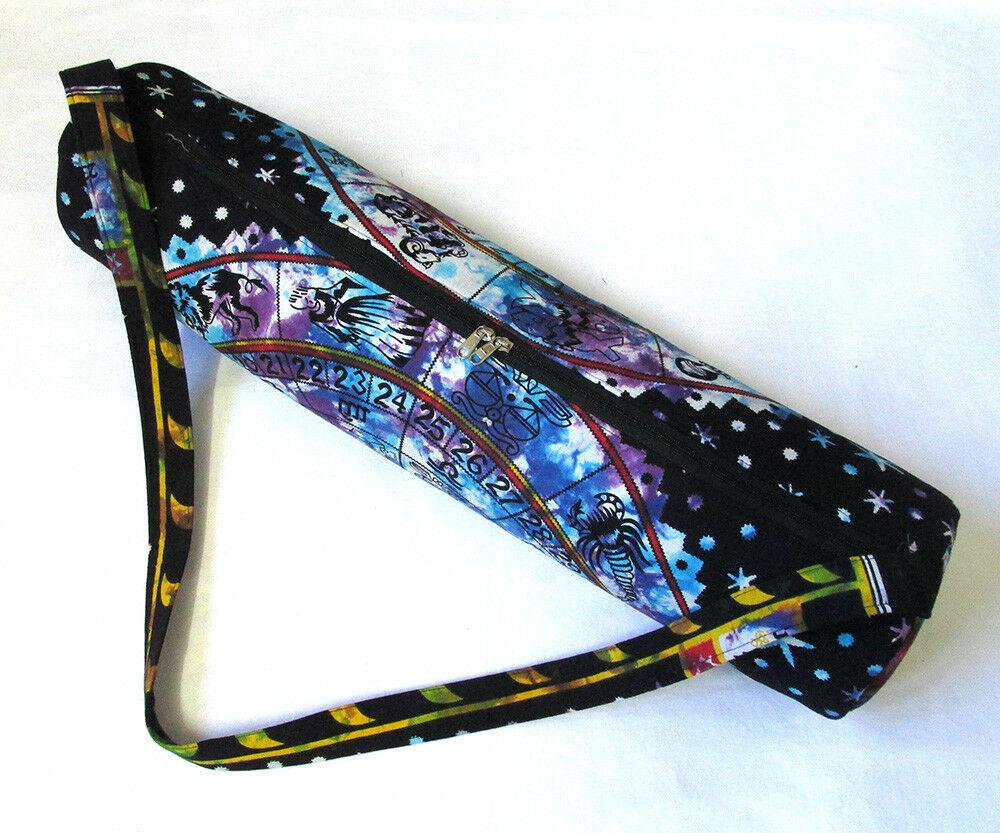 Tie Dye Astrology Handmade Large Yoga Mat Bag Carry Beach Bag Gym Mat Carrier Sports Bags With Shoulder Strap Throw