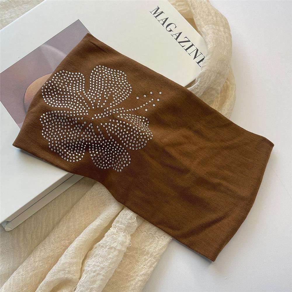 Trendy Elastic Hairband Stretchy Solid Color Turban Photo Shoot Y2K Hair Accessories for Women