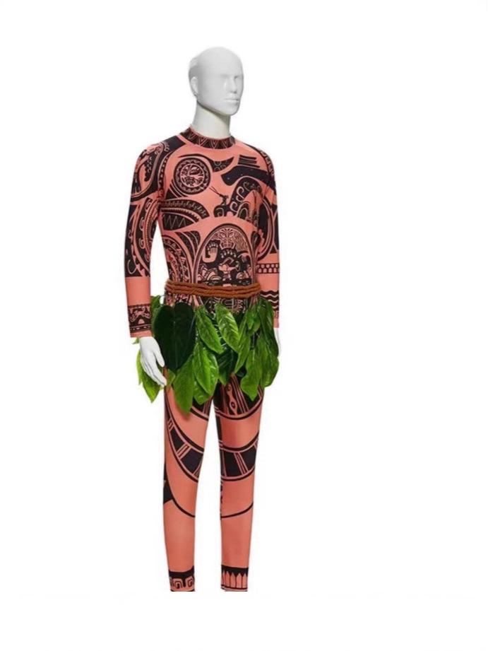 Moana and Maui Cosplay Costume Set for Halloween