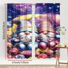 2pcs Colorful Love Gnome & Rose Curtains, Perfect for Valentine's Day Window Decor, Whimsical Home Bedroom Living Room Decor