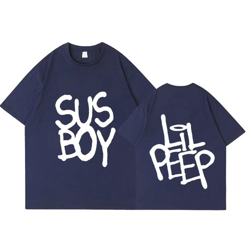 Hot Rapper Lil Peep Sus Boy Pink T Shirt Unisex Women Fashion Hip Hop Short Sleeve Tshirt High Quality Oversized Cotton Tee Shirt