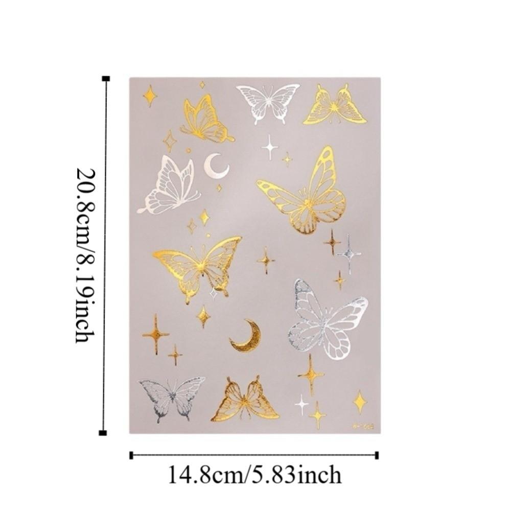 Butterfly Snake Bronzing Henna Tattoo Stickers Mehndi Stickers Body Art Sticker Women/Lady