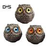 2 szt. Miniaturowe figurki sowy ręcznie robione figurki zwierząt sowy mała żywiczna rzeźba sowy ozdoba na biurko do wystroju półki domowej