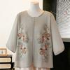 Women's Plus Size Floral Print Chiffon Blouse, 3/4 Sleeve Loose Summer Top (3XL-7XL)