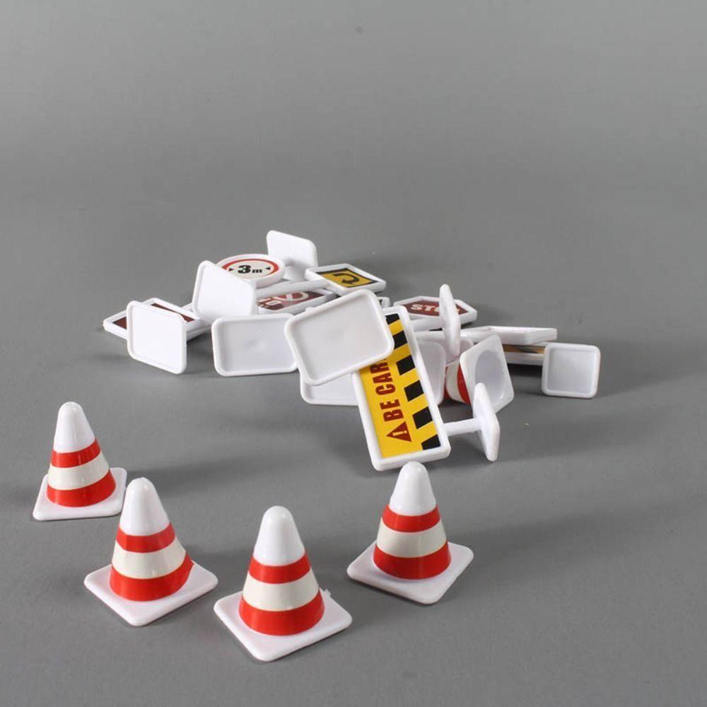 15Pcs/Set Traffic Signs Mini Traffic Signs Model Toy Road Block  Fun   Birthday Gifts