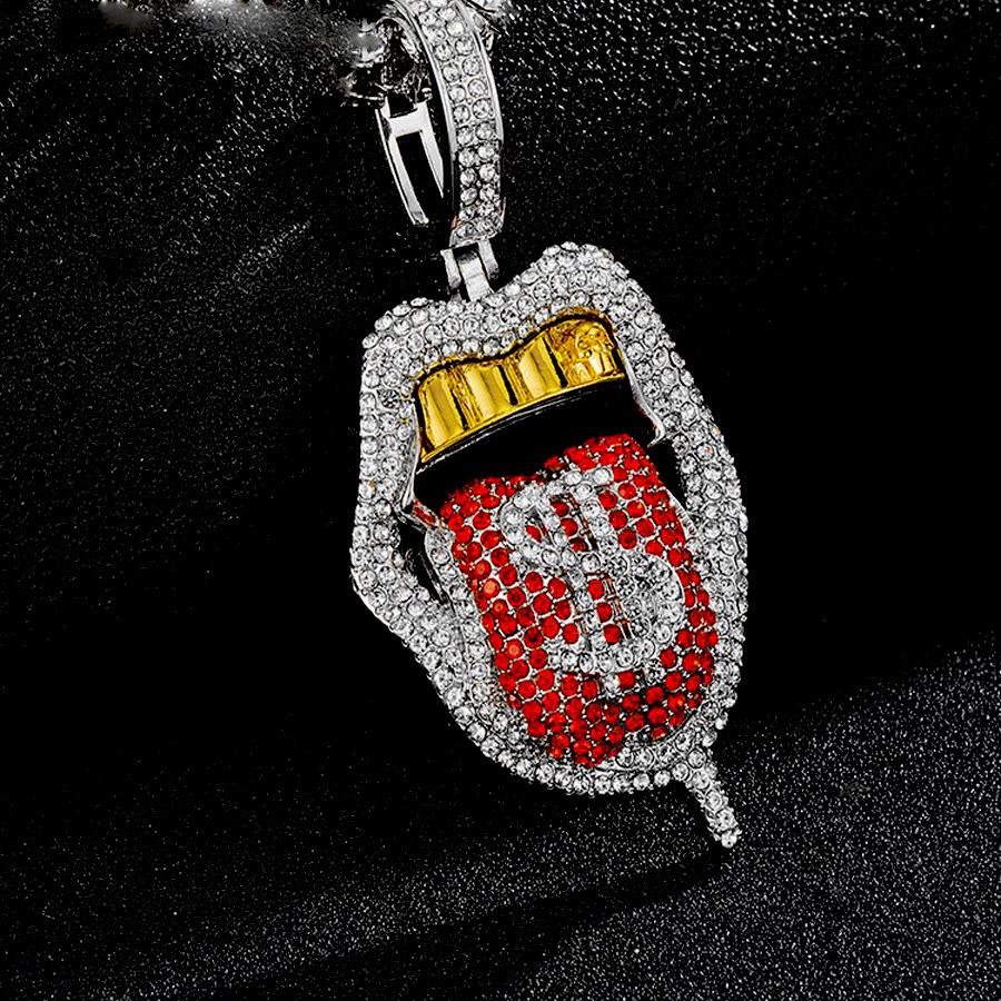 Alloy 3D Skull Pendant Cuban Clavicle Chain