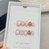 10Pcs Cute Cat Eye Short Press On Nails Christmas Snowman Bow Snowflake Cherry Apple Full Cover Fake Nails Gift