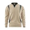 Men S V Neck Pullover Sweatshirt Long Sleeve Loose Fit Plaid Casual Top