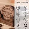 Custom Cup Mat Set Of 6 With Holder, Personalized Handmade Wooden Cup Mat, Personalized Gifts For Wedding, Anniversary, Family, Housewarming