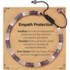 Cross-border Braided Beaded Crystal Bracelet Rose Quartz Amethyst Black Tourmaline-Anxiety-Relief Adjustable Drawstring Unisex