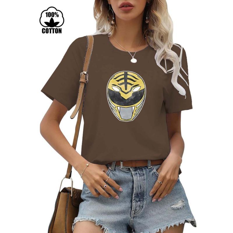 

YYFS женские модные повседневные летние весенние блузки и рубашки с короткими рукавами и круглым вырезом XXXL темно-коричневого