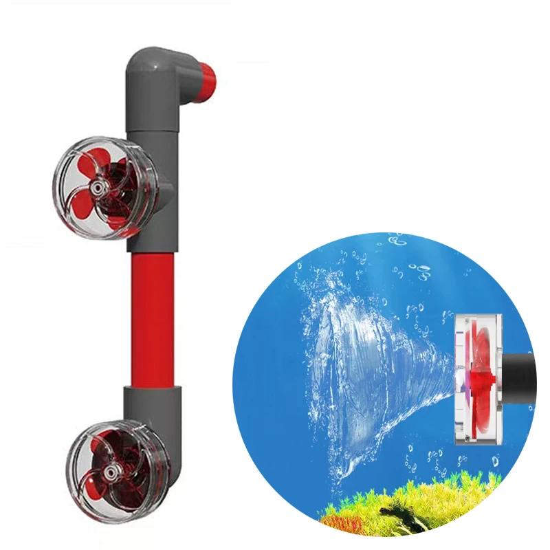 Kit Ventola Auto-Rotante a 4 Pale per Uscita Acquario Accessori Trifoglio Schermo Filtro Acquario Accessori
