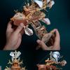 Assembly DIY 3D Wooden Puzzle Miniature Model Ship Building Block Kits  Children Kids Girls