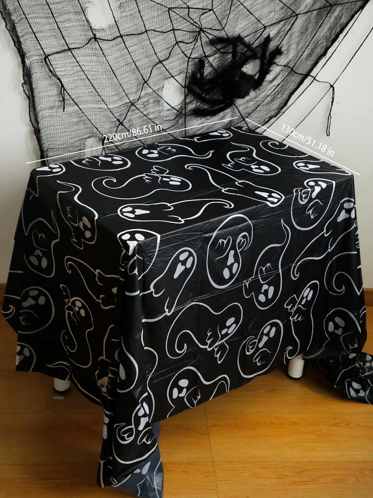 Halloween Placemat Bat Lace Table Runner Cobweb Tablecloth Gothic Tabletop Decor Kitchen Dining Decor Home Party Decorations