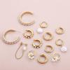 2022 New Pearl Small Circle Hoop Earrings for Women Gold Plated Piercing Ear Buckle Huggies Pearls Eardrop Minimalist Zircon