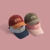 Baseball Korean Style Baseball Cap Fashion Autumn New Contrasting Color Splicing  Letter Embroidery Fresh Sweet Casual