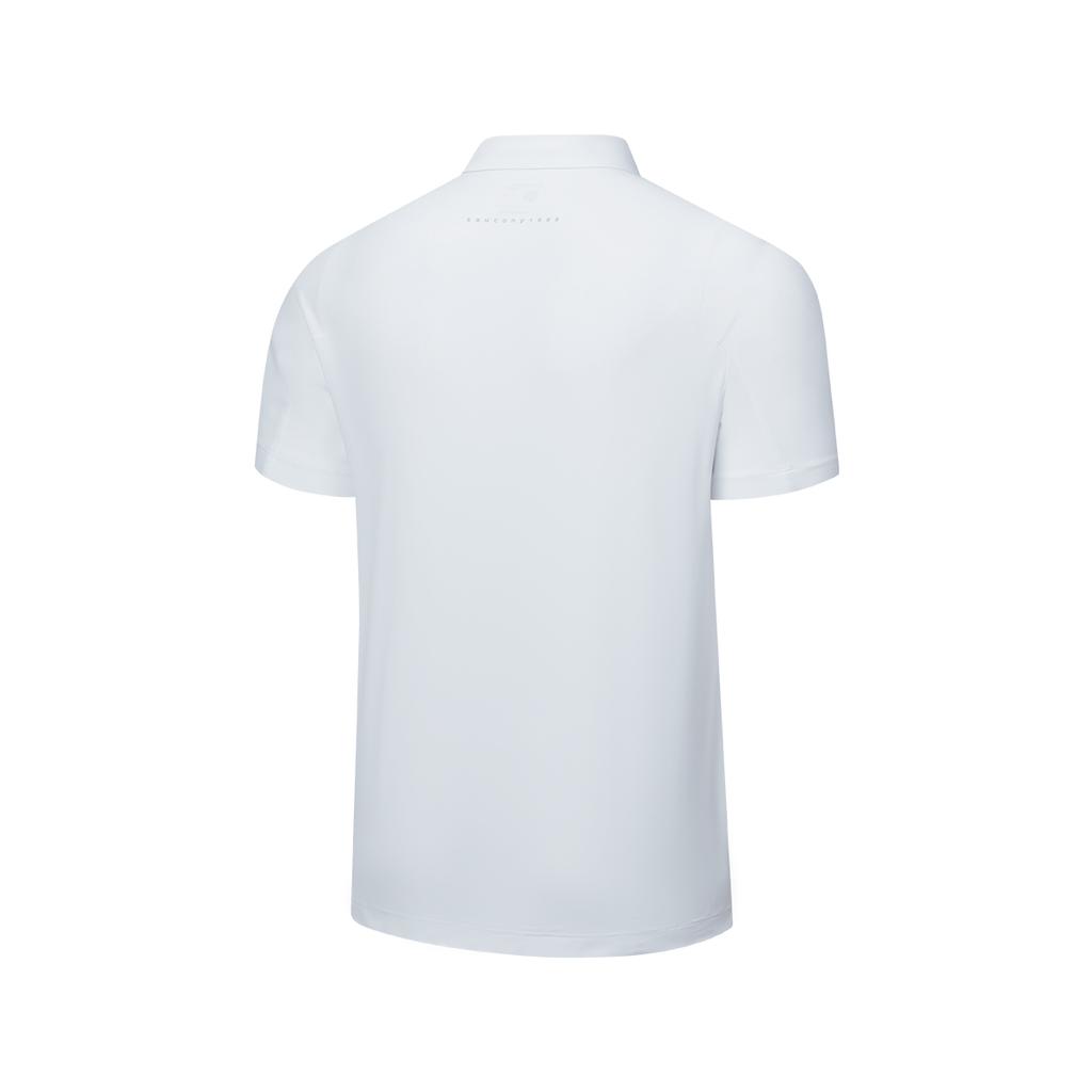 SAUCONY Lightweight Breathable Short Sleeve Polo Shirt Men Tops Pure-White SA2259SP05C-WT023