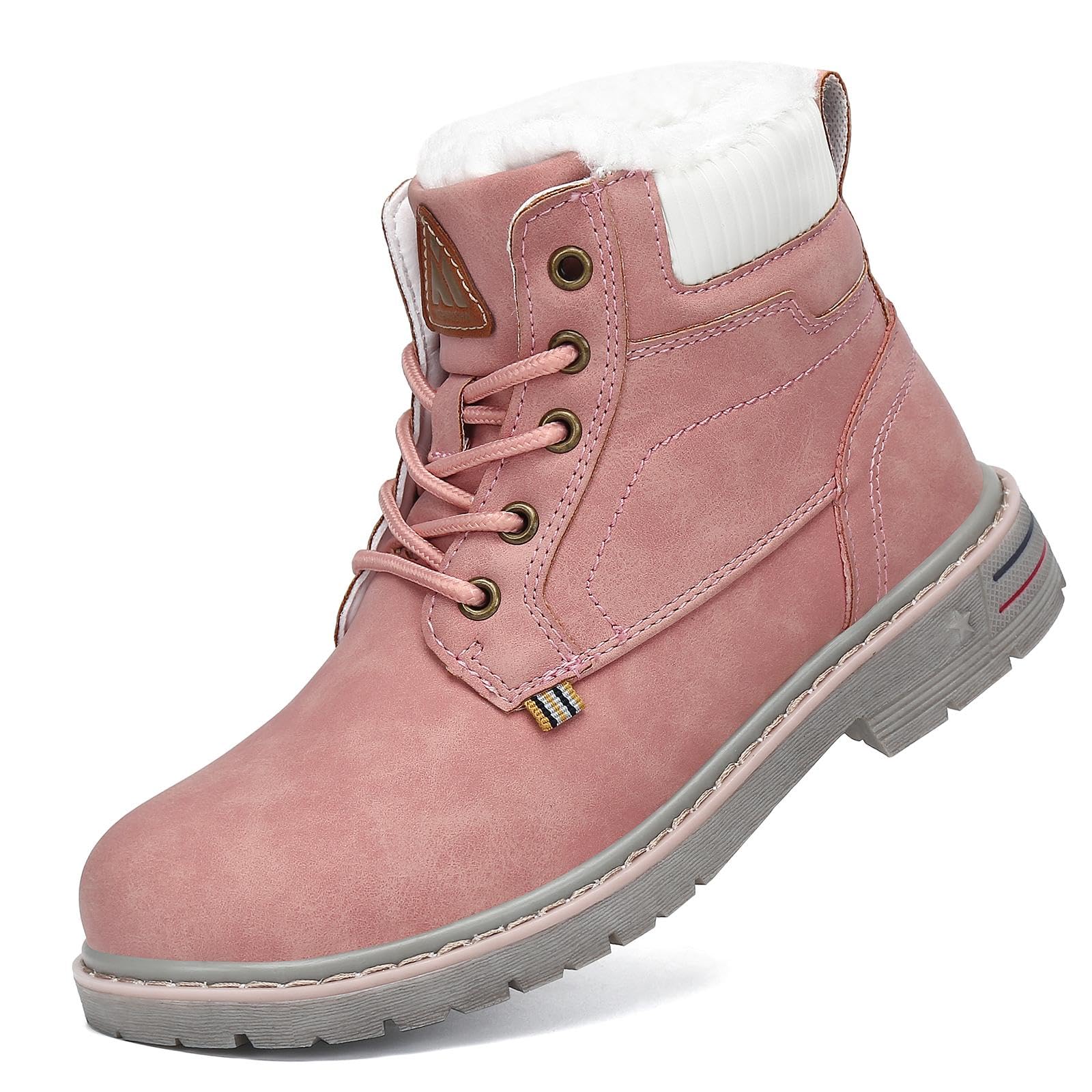 

Mishansha Зимние ботинки для походов в холодную погоду с флисовой подкладкой, юниорские треккинговые ботинки для улицы и школы, детские ботинки, ботинки для мальчиков, подкладка, нескользящие для девочек