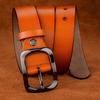 Women'S Genuine Leather Retro Belt Concave And Convex Personalized Pure Cowhide Belt Retro Pure Cowhide Wide Pants Belt