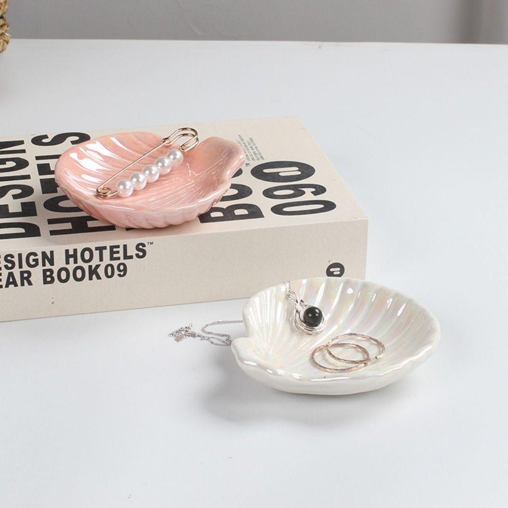 Ring Schmuck Organizer Tablett Rosa Porzellan Schmuckschale Muschel Display Organizer Heimdekoration