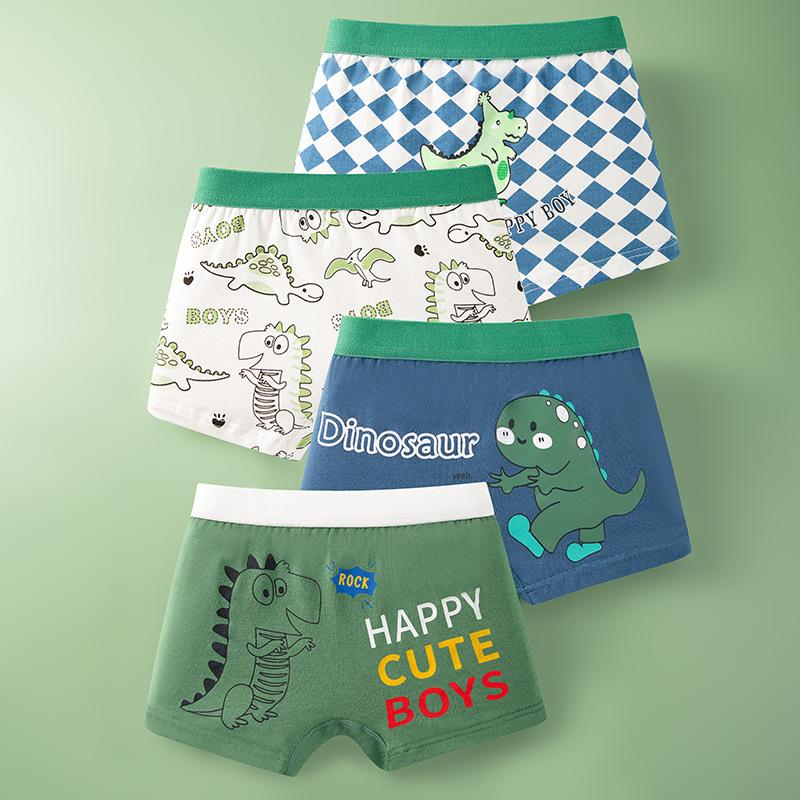 Boys' Boxer Briefs Boys' Toddler Personalized Printed Durable and Not Easily Deformed Underwear Truck Shorts Soft Cotton Cute Children's Underwear