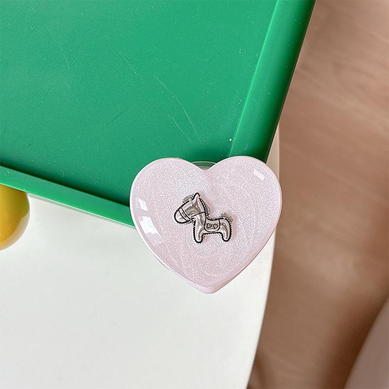 Glitter Heart Airbag Mobile Phone Holder with Magnetic Suction