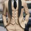 2025 Formální Elegantní Pánský Oblek Špičatá Klopa 3dílné Sako Vesta A Kalhoty Tuxedo Obleky pro Muže na Svatební Šaty Večerní Párty