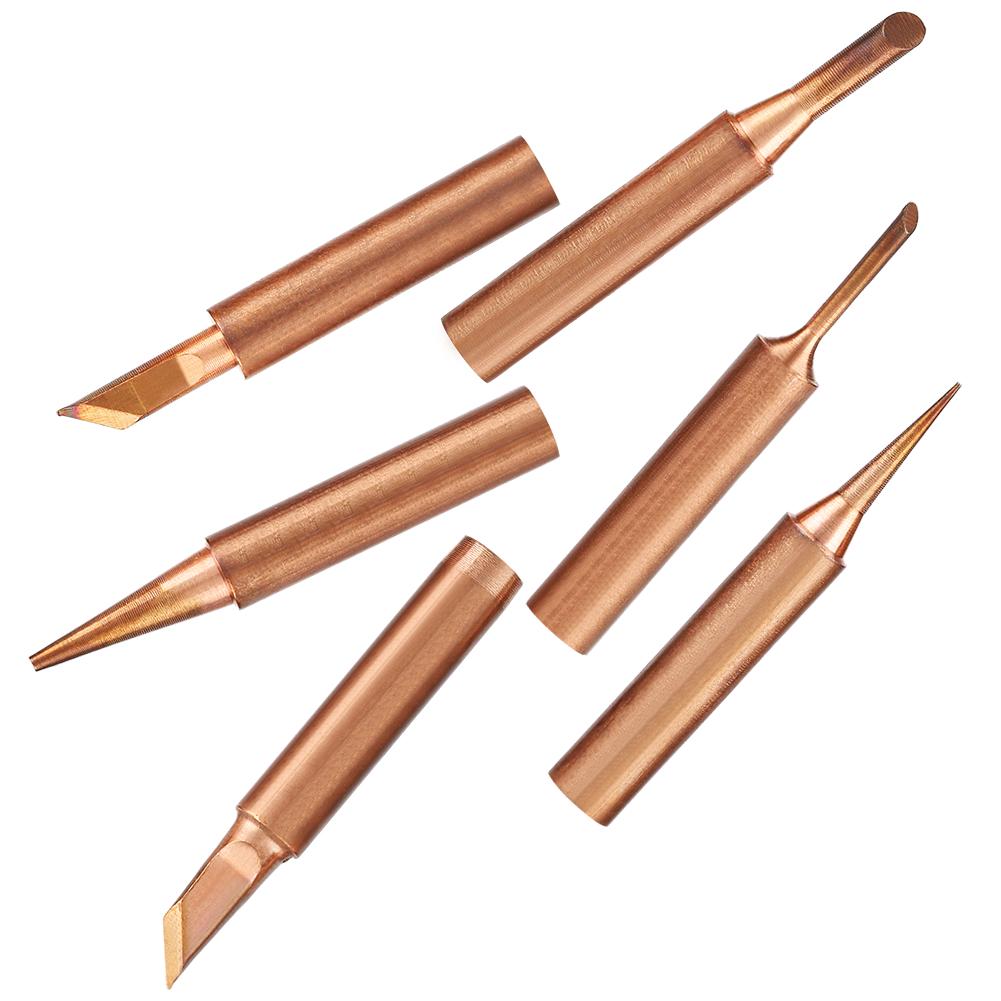 6pcs  Free Copper Iron Solder Tip K SK 1C 3C B I For 936 Soldering Stations