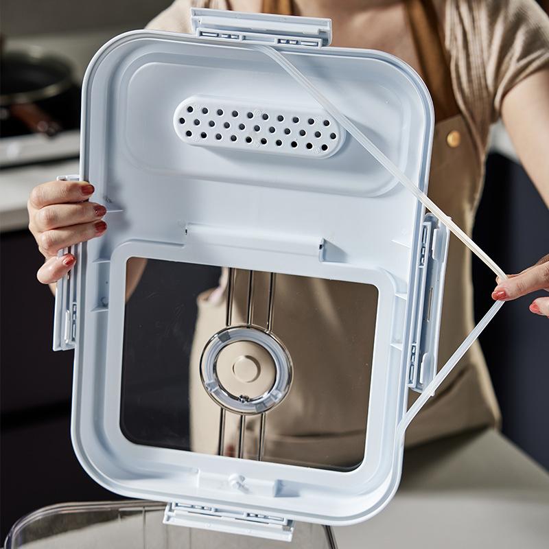 Timed Large Transparent Countertop Airtight Storage Container Food Storage Bins Moisture-Proof Insect-Proof Rice Bucket Home