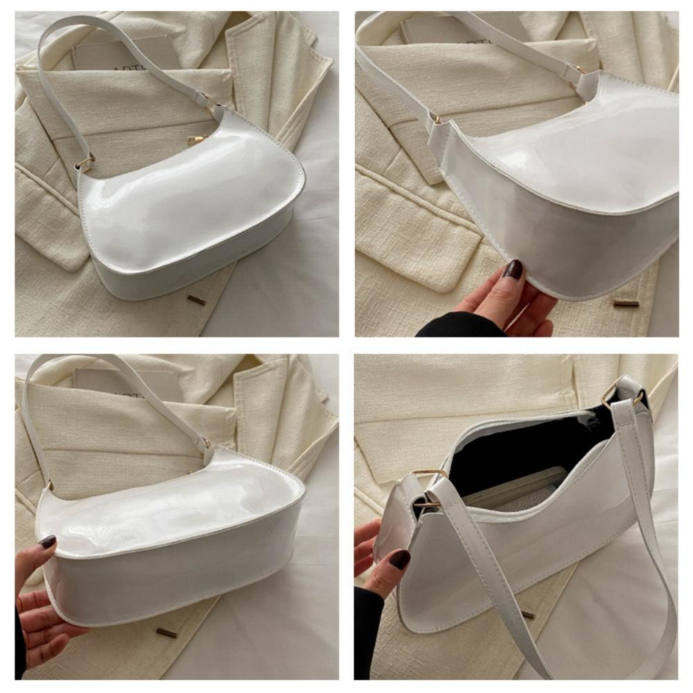 Retro Solid Color PU Leather Shoulder Underarm Bag Women's Fashion Handbags Casual Purses and Handbag Ladies Hand Bags for Daily