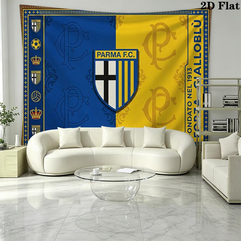 Parma Calcio Wall Tapestry Aesthetic Wall Hanging Printed Fabric Blanket Decorative Tapestries for Bedroom Living Room Home Decor