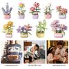 Creative Mini Block Baby Building Blocks Toy Flower Bouquet Block Set Assembly Micro 3d Building Bricks Toys For Kids Girl Gifts