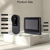 Wireless Doorbell Camera 1080P Doorbell with Camera 4.3inch Screen for Home Office