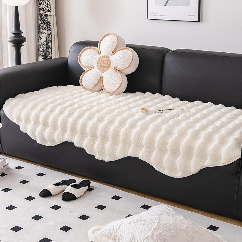 Rabbit Plush Special-Shaped Sofa Cover Towel High-Grade Modern Simple Four Seasons Universal Non-Slip Sofa Cushion