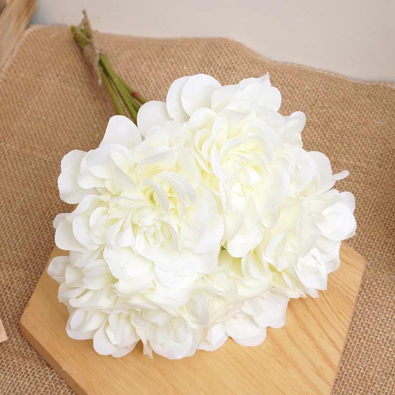 

Beautiful Artificial Peony Flowers High Quality White Bouquet for Wedding Home Table Decor Fake Flowers Christmas Arrangement білий