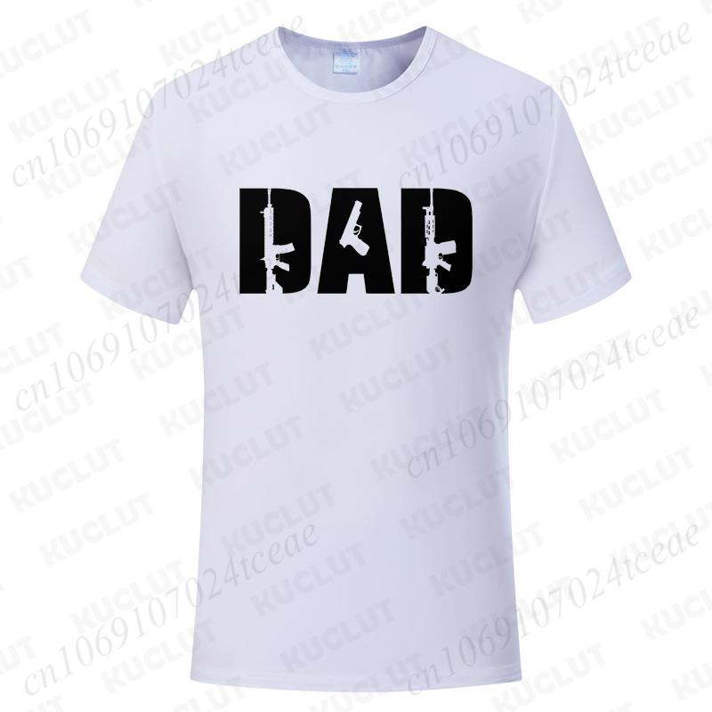 Dad Guns T-Shirt for Men Short Sleeve Tes Father's Day Gift Gun Lover Graphic Tops Harajuku Streetwear Oversized Male Clothing