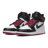 Jordan Zapatillas de Baloncesto para Niños Air Jordan 1 FlyEase de Cuero Antideslizantes Resistentes a la Abrasión de Caña Alta Negro Rojo DC7986-106