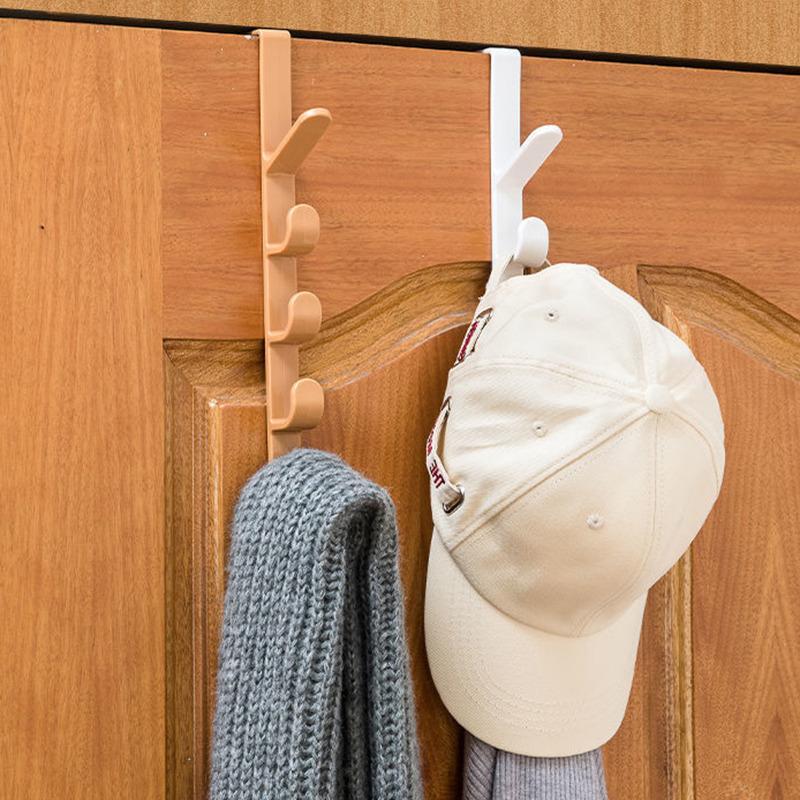 1pc Over-the-Door Plastic Hanger Easy Install, Space-Saving Hook Rack for Clothes, Bags  Towels4.5More than 10000 purchases