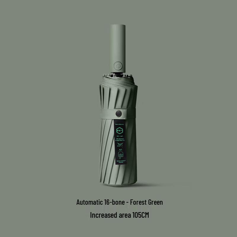 Automatic 16-Rib Morandi Color Folding UV Umbrella