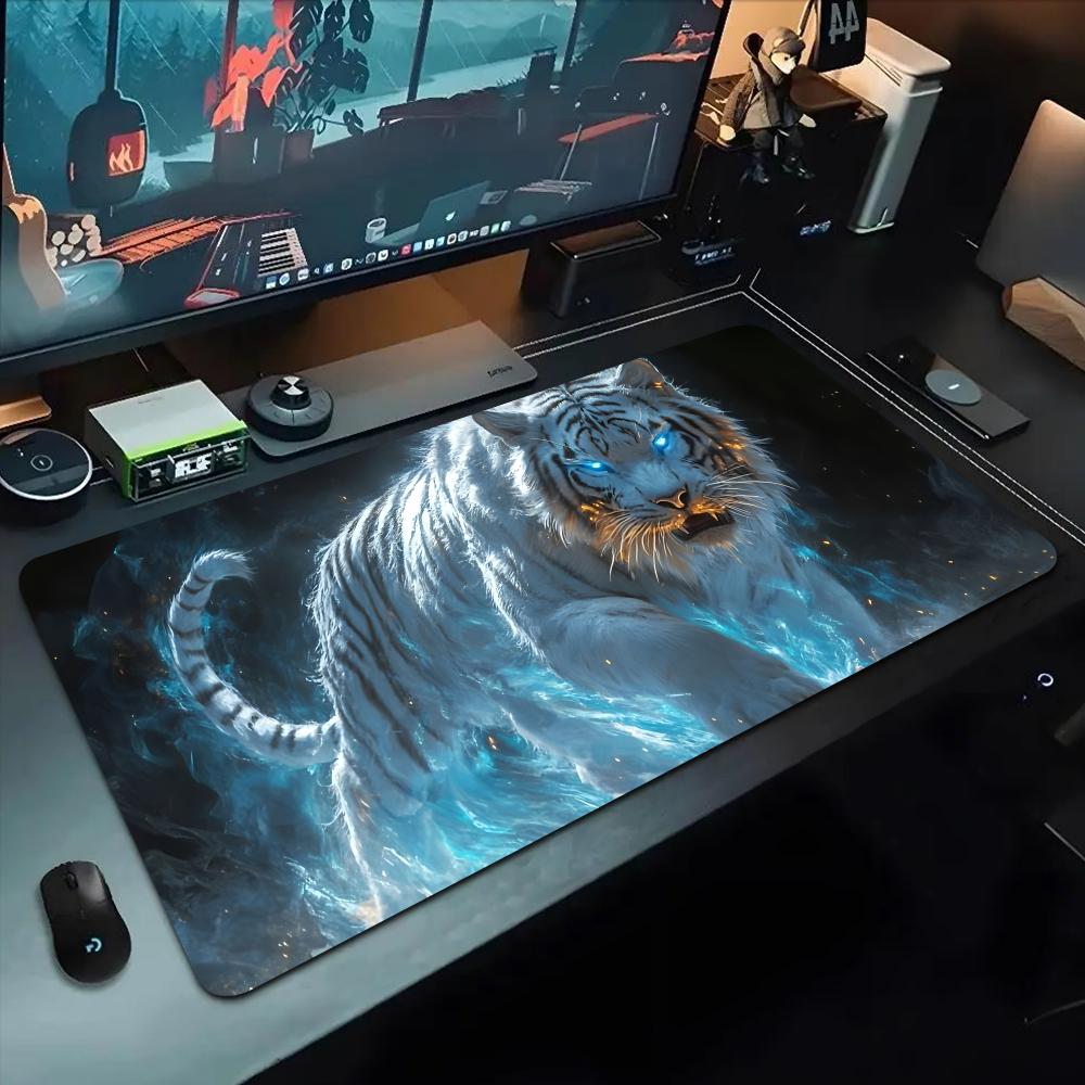 

art white tiger Mouse Pad 500X1000 mm Large Gaming Mousepad Gamer XL Rubber Otaku Keyboard Pad Laptop Desk Mat 600x300x2mm