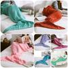 Soft And Stylish Mermaid Tail Blanket Plush Knitted Acrylic Throw For Spring And Autumn
