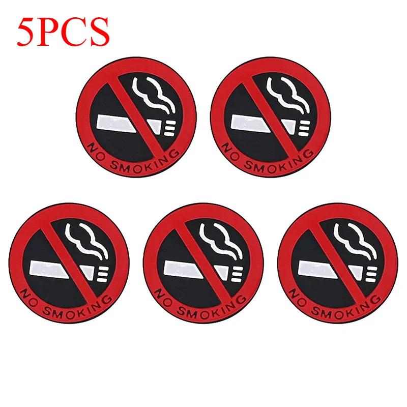 

1/5pcs Car Styling No Smoking Logo Stickers Warning Car Stickers Wall Decoration Living Room Door Self-adhesive Decals