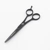 Black Hairdressing Scissors Set: 4”, 5”, 5.5” Straight Shears for Bangs and Barber Use