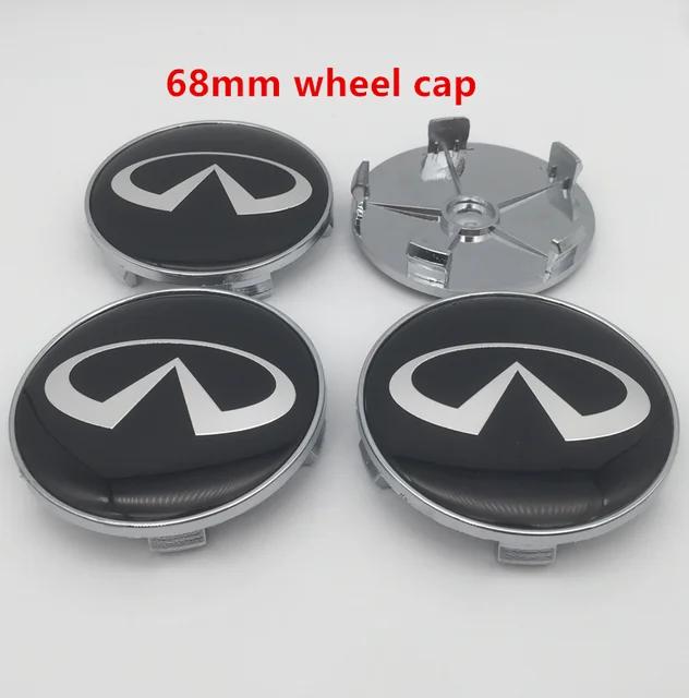 4pcs 56mm 60mm 65mm 68mm infiniti Car Wheel hub Center Cap Badge covers emblem sticker Styling accessories6ged