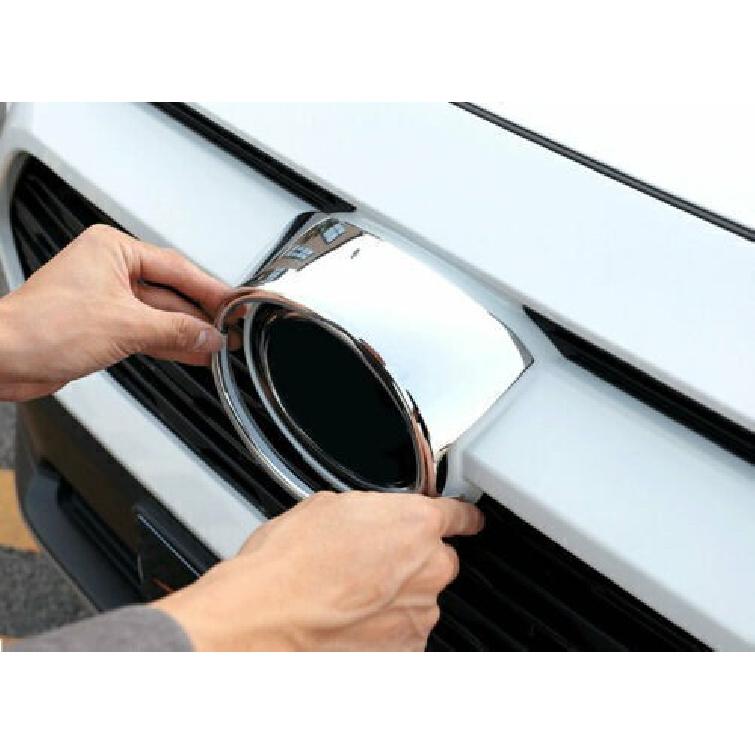 For Toyota RAV4 2019-2022 shiny Chrome Front grille Emblem Badge Ring Cover Trim