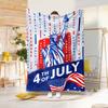 Statue of Liberty Printed Blanket for Sofa Bed Travel Camping Living Room Office Conditioning Blanket for All Seasons Gifts