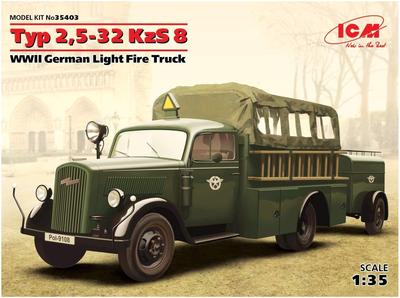 ICM Scale German Opel Fire Engine Plastic Model Kit 35403 1/35 2.5-32KzS8
