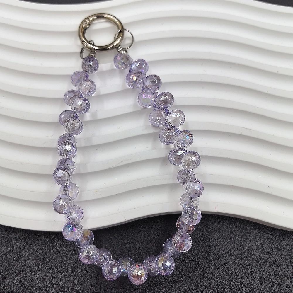 Luxo Leve Multicolorido Cristal Morango Gota Pingente Contas Cordão Case de Celular